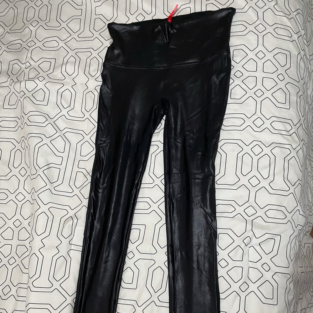 Black Spanx Faux Leather Leggings